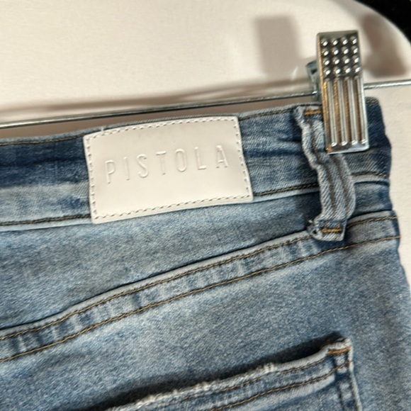 Pistola Light Blue Lightly Distressed Ankle Skinny Jeans - Picture 10 of 12